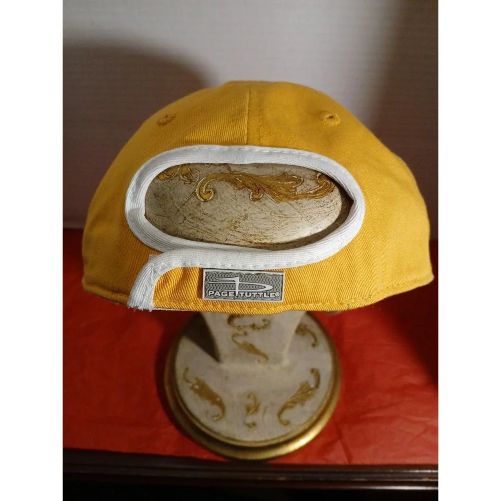 PAGE & TUTTLE Golf Hat  RN#20165 Orange  Adjustable Strap‎ 100% Cotton